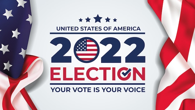 Vecteur 2022 jour des élections aux états-unis illustration graphique vectoriel du drapeau des états-unis
