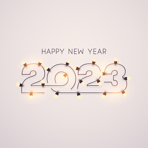 2023 Bonne Année Avec Illustration De Décor De Guirlande