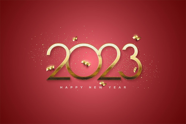 2023 bonne année avec de minces chiffres en orx9