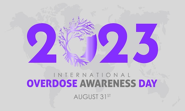 Vecteur 2023 concept illustration vectorielle de la journée internationale de sensibilisation aux surdoses concept de prévention médicale en cas de surdose ou d'urgence médicale