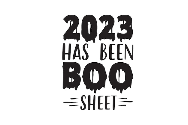 2023 a été Boo fichier vectoriel de feuille