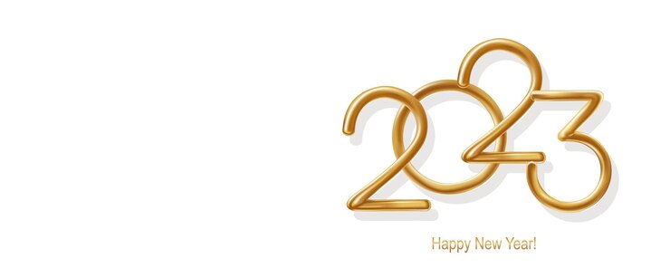 Vecteur 2023 happy new year lettrage à la main calligraphie élément d'illustration de vacances vecteur élément typographique pour félicitations à l'affiche de la bannière