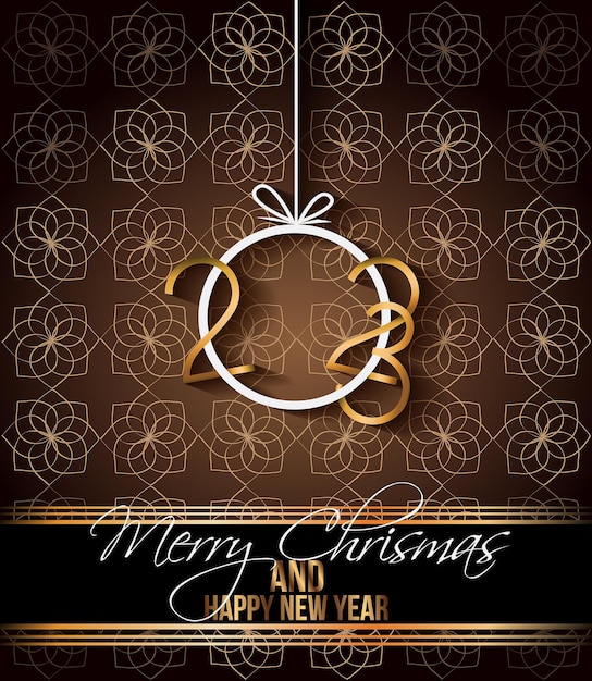 2023 Merry Christmas And New Year Background Pour Vos Invitations Saisonnières, Affiches Festives