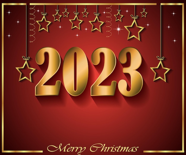 2023 Merry Christmas background pour vos invitations saisonnières, affiches de festival, cartes de voeux