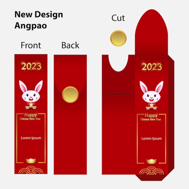 2023 Nouveau Design De Paquet Rouge En Forme De Rectangle