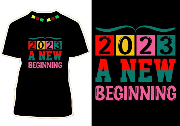 Vecteur 2023 un nouveau design de t-shirt de départ