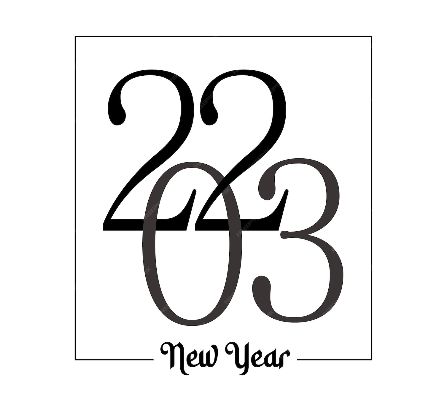 2023 Nouvel An Design.2023 Text Design Vector.salutations. | Vecteur