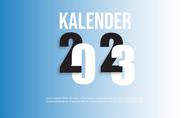2023 texte typographie conception modèle illustration vectorielle