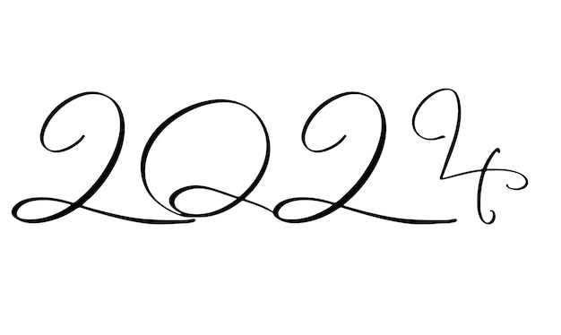 2024 2025 heure heureuse nouvelle année calendrier noir couleur foncée événement fête célébration vecteur illustrer