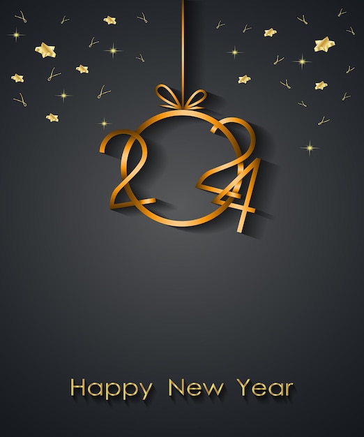 Vecteur 2024 happy new year background for your seasonal invitations festive posters greetings cards