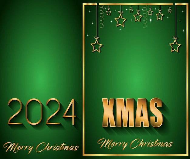 Vecteur 2024 joyeux noël arrière-plan pour vos invitations de saison affiches de festivals cartes de vœux