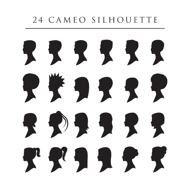 Vecteur 24 cameo sillhouette