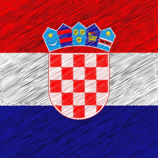 25 Juin Conception Du Drapeau De La Fête De L'indépendance De La Croatie