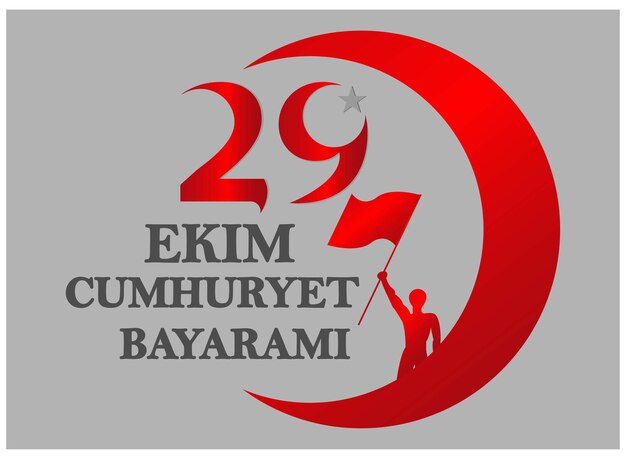 Vecteur 29 ekim cumhuriyet bayram