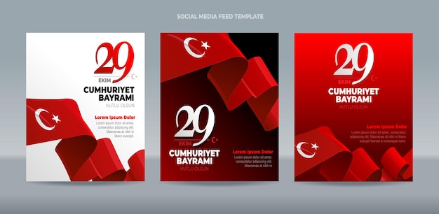 29 Ekim Cumhuriyet Bayrami Turkiye Ou Jour De La République De Turquie - Modèle De Publication De Flux De Médias Sociaux