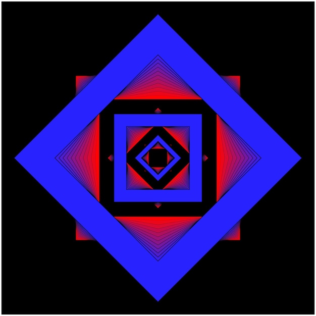 Vecteur 3 carrés abstrait design coloré
