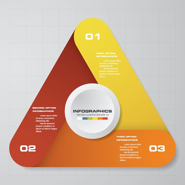 Vecteur 3 éléments graphiques modernes infographie éléments pour la présentation.