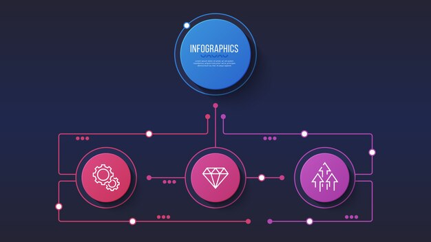 3 Options De Conception Infographique, Organigramme, Présentation