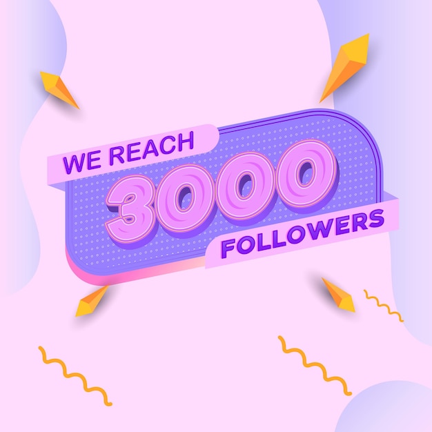 3000 Followers Bannière Carrée Look Moderne