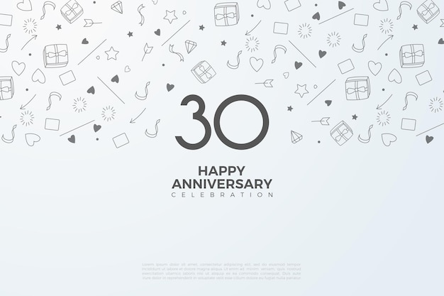 30e Anniversaire Avec Fond D'image En Ligne