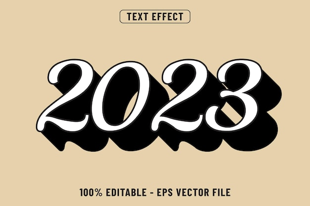 3d bonne année 2023 effet de texte Design