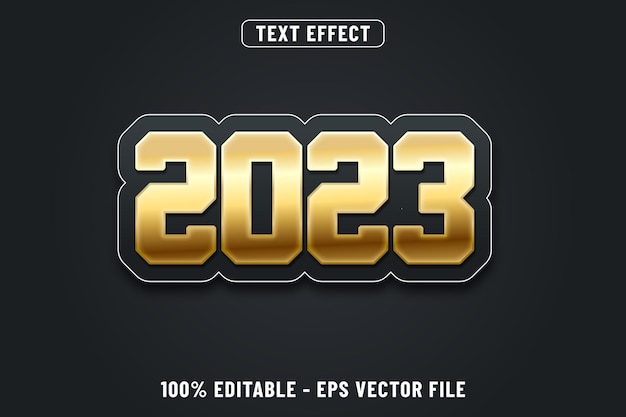 Vecteur 3d bonne année 2023 effet de texte design