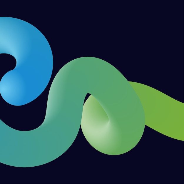 3d formes liquides torsadées colorées abstraites Éléments de conception créatifs Éléments de formes de gradient modernes vectoriels pour bannerbackgroundposter