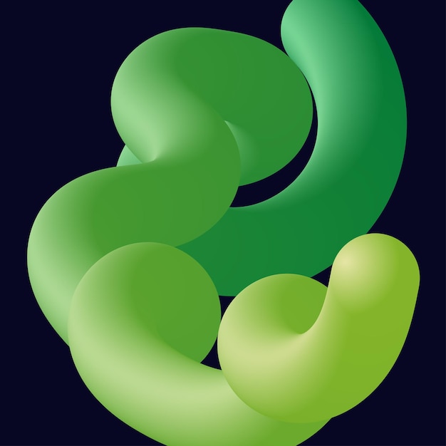 3d formes liquides torsadées colorées abstraites Éléments de conception créatifs Éléments de formes de gradient modernes vectoriels pour bannerbackgroundposter