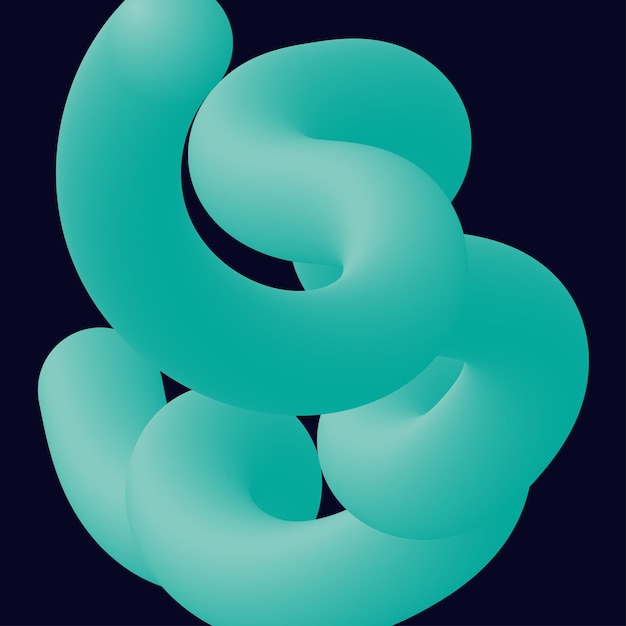 3d formes liquides torsadées colorées abstraites Éléments de conception créatifs Éléments de formes de gradient modernes vectoriels pour bannerbackgroundposter