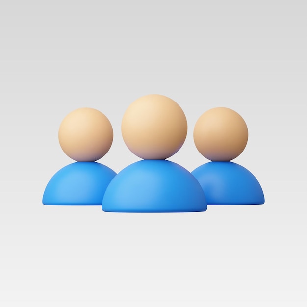 3d Illustration vectorielle du concept de travail en équipe d'un groupe de personnes réaliste
