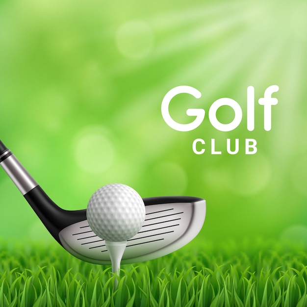 3d iron pitching wedge frapper golfball sur pelouse verte de putting green