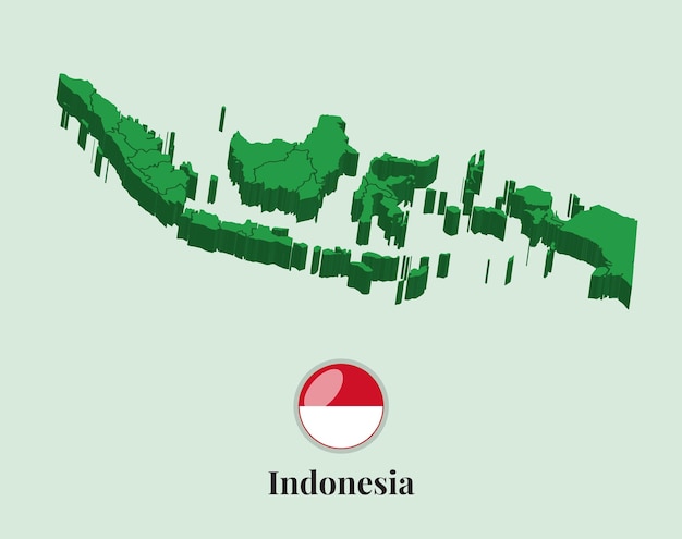 3d Map Of Indonesia Vector Illustration Stock Photos Dessins