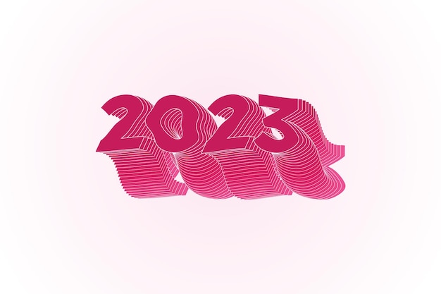 Vecteur 3d nouvel an 2023 lettrage