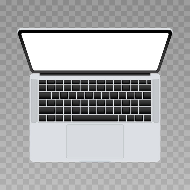 3d, ordinateur portable, vue dessus, illustration