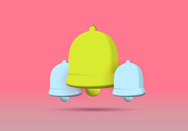 3d set illustrations vectorielles de cloches