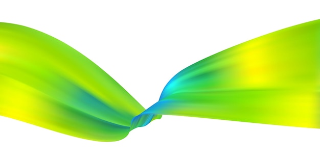 Vecteur 3d vague couleur d'arrière-plan de forme liquide