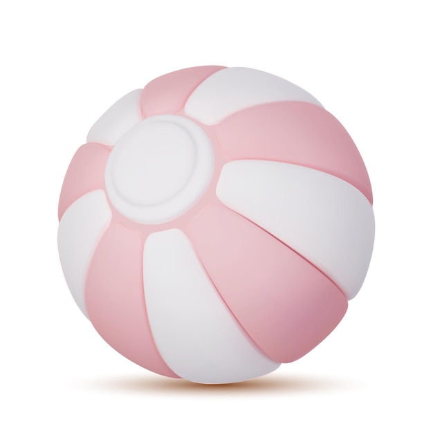 Vecteur 3d vector colorful beach ball voyage d'été le temps de voyager concept