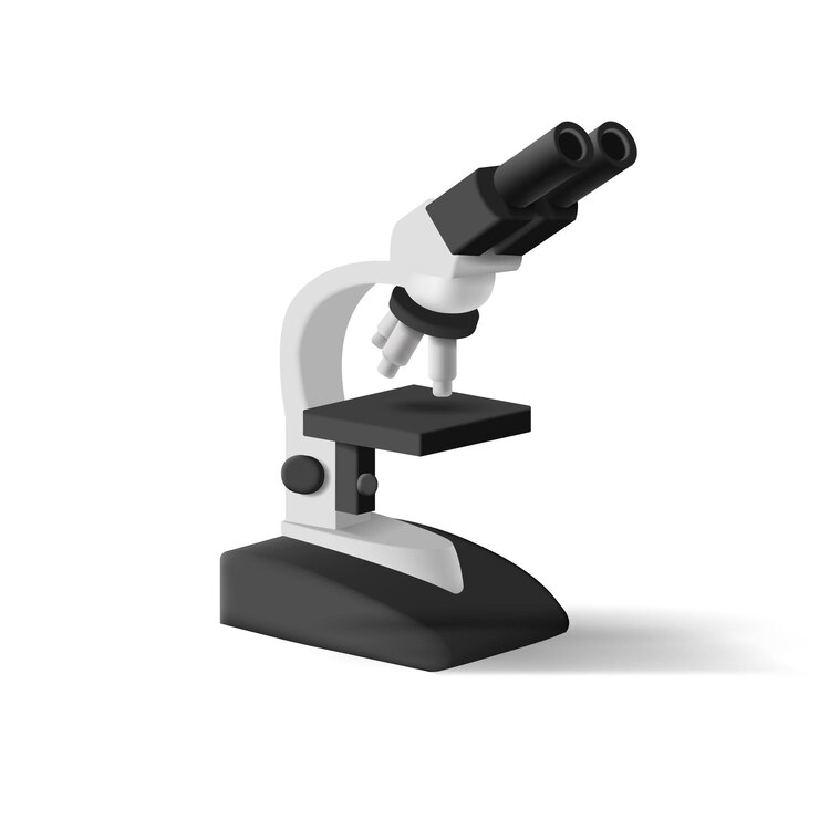 3d Vector Illustration de microscope réaliste équipement scientifique et éducatif pharmaceutique