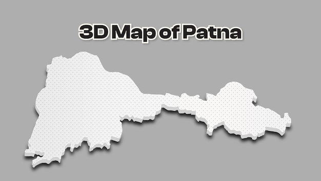 Vecteur 3d_vector_patna_district_map_of_bihar_india