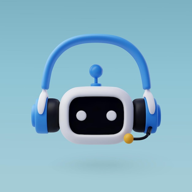 3d Vector Robot chatbot AI support dans la technologie et le concept d'entreprise