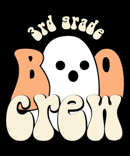 3e Année Boo Crew Teacher Student Costume D'halloween Drôle. Costume D'halloween Drôle De Boo Crew