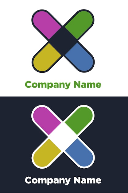 4 Couleurs Belle Conception De Logo