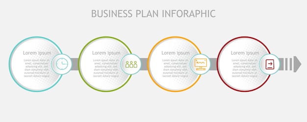 4 étapes de l'infographie du plan de connexion d'affaires moderne