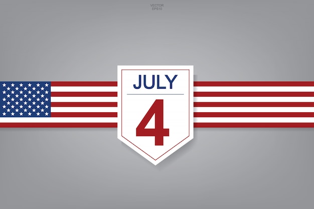 4 juillet - Signe abstrait et symbole pour les Etats-Unis.