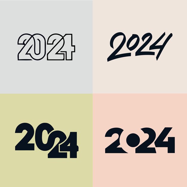 4 Paquet De 2024 Tite Bonne Année Nouvelle Année 2024