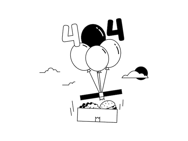 404 Nourriture Avec Illustration De Ballon