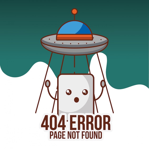 Vecteur 404 page d'erreur non trouvée