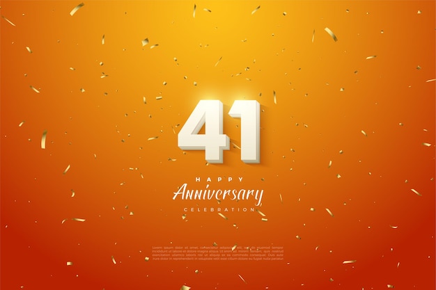41e anniversaire, modèle de célébration