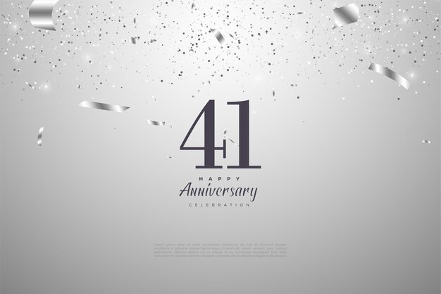 41e anniversaire, modèle de célébration