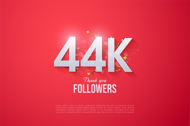 44k followers avec de simples pépites de paillettes d'or.